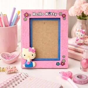 Hello Kitty 4x6 Picture Frame Pink 2002 Sanrio Floral